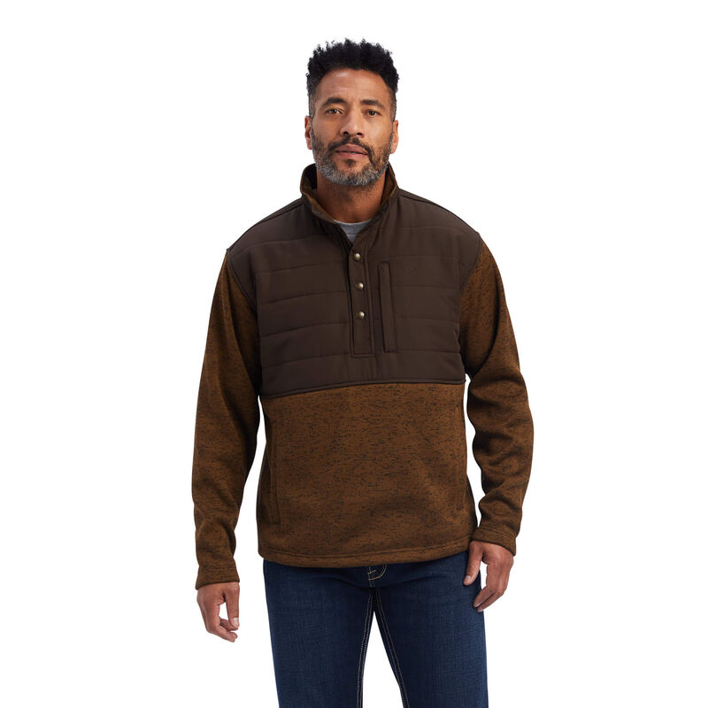 Ariat Sweatshirt Herren - Caldwell Reinforced Snap DunkelBraun ( IEKHP-2085 )